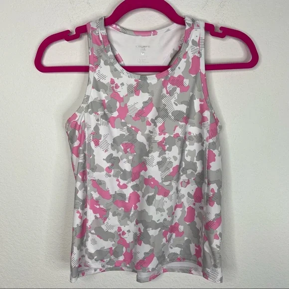Layer8 Pink/Gray Camo Print Girls Tank Top Size L - Picture 1 of 3